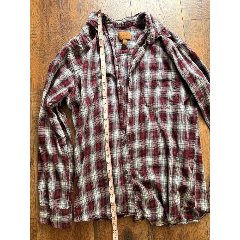 Vintage 90s St. John's Bay Plaid Flannel Shirt Large Tall LT Grunge - Picture 4 of 5